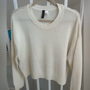 H & M Divided white sweater